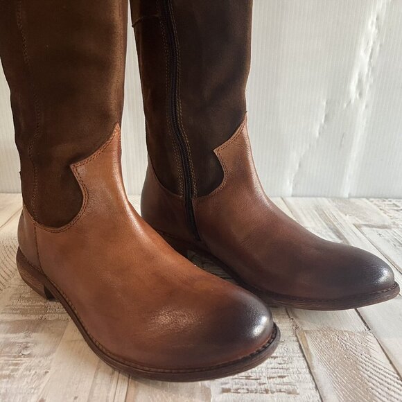 NEW Roan by Bed Stu Natty tall Brown Leather Knee-High  Roan By Bed Stu Natty Riding Boots Suede Leather Western New with Box